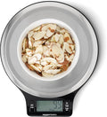 Amazon Basics Digital KitchenScale with LCD Display, TareFunction, Multiple Units, Weighsup to 11 Pounds, BatteriesIncluded, Black and StainlessSteel